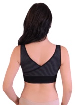 Sankon Patent Premium Aloe Vera Bra With Stream Lace, Black