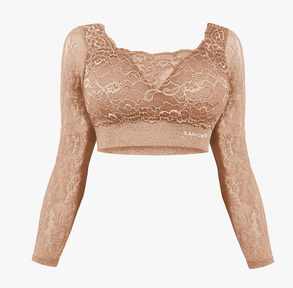 Sankom Patent Bra With 3/4 Sleeves
