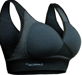 Sankon Patent Aloe Vera Bra For Back Support, Black