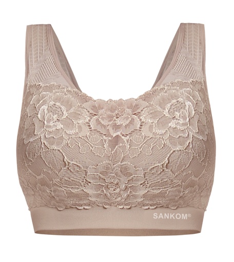 Sankom Patent Classic Bra With Lace