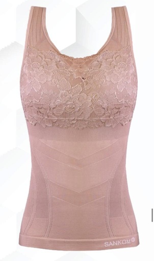 Sankom Patent Classic Vest With Bra Incorporated And Lace