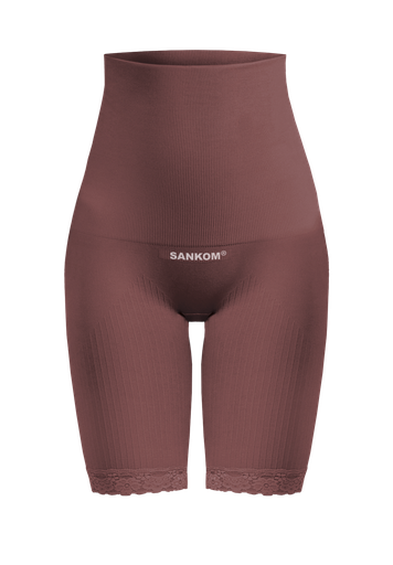 Sankon Patent Short Shaper With Lace
