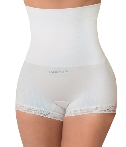 Sankon Patent Pearl White Briefs, Pearl White