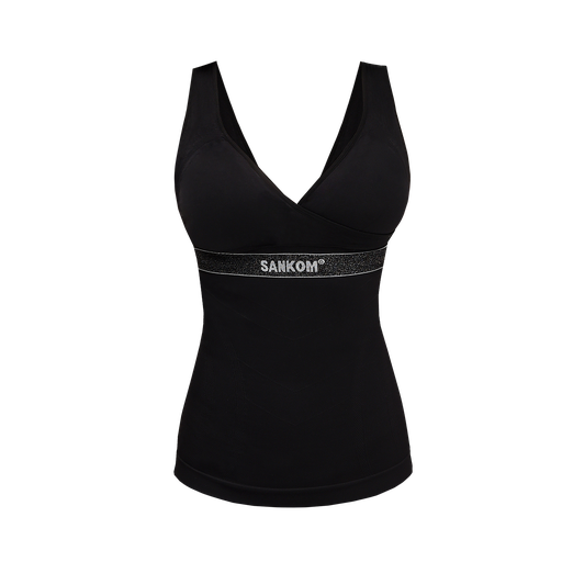 Sankom Patent Activewear Vest With Bra Incorporated For Back Support